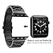 Simpeak Slim Band Compatible with Apple Watch 38mm 40mm Series 6 SE 5 4 3 2 1, Women Men Solid Stainless Steel Business Band Strap Replacement for iWatch 38 40, Black
