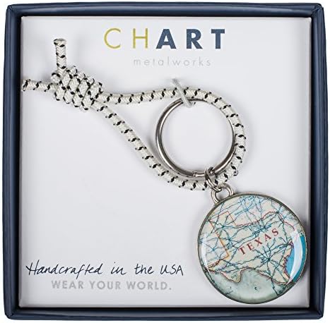 Texas Map Peltro Regatta Pewter Chord Key Ring