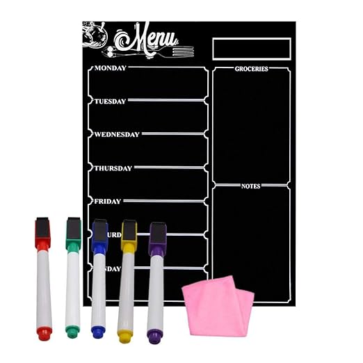 Poetic-House - Calendario semanal para Nevera (magnético, borrable ...