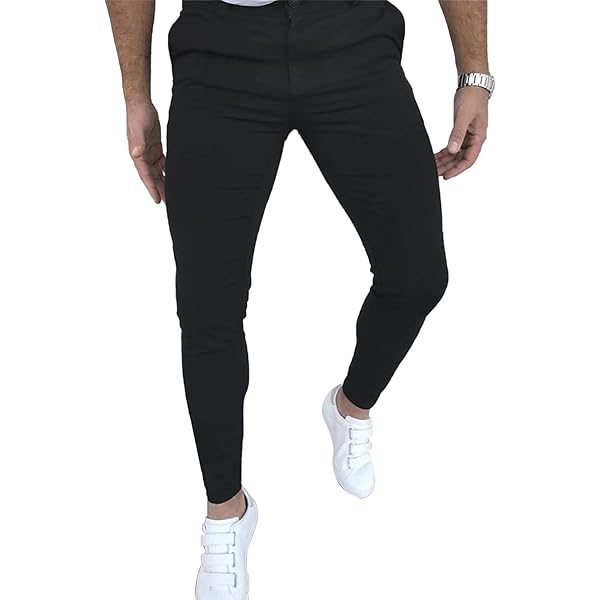 Amazon.com: Men's Slim Fashion Pants Summer Cropped Trousers Fit Ankle  Dress Pants Stretch Skinny Fit Casual Business Pants (Black,27) : Clothing,  Shoes & Jewelry