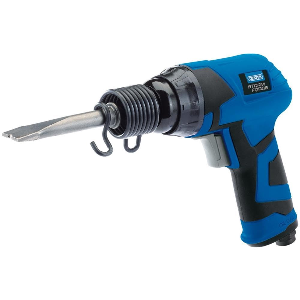 Draper 65142 Storm Force Composite Air Hammer and Chisel Kit, Blue, 6.0 cm*17.4 cm*15.4 cm