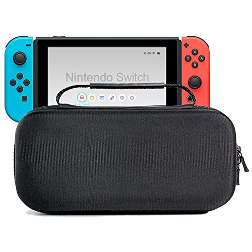 Nintendo Switch Case [Holds 20 Games] Protective Hard Portable Travel Carry Case Shell Pouch for Nintendo Switch Console &amp; Accessories, Black