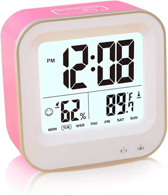 FAMICOZY Rechargeable Alarm Clock,Desk Travel Alarm Clock