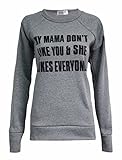 Forever Womens Celebrity Style Go Love Your Self Print Sweatshirt Top