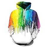 Sankill Unisex Harajuku Realistic 3d Digital Pullover Sweatshirt Hoodie Hooded Sweatshirt Pockets Zip Up S-3XL
