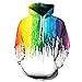 Sankill Unisex Harajuku Realistic 3d Digital Pullover Sweatshirt Hoodies Hooded Sweatshirt Pockets