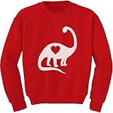 Tstars Valentines Dino Heart for Girls Boys Toddler Kids Valentines Day Shirt Girl Boy Sweatshirt