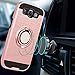 S3 Case,Galaxy S3 Phone Case with HD Screen Protector, YmhxcY 360 Degree Rotating Ring & Bracket Dual Layer Shock Bumper Cover for Samsung Galaxy S3 S III I9300 GS3 All Carriers-ZH Rose Gold