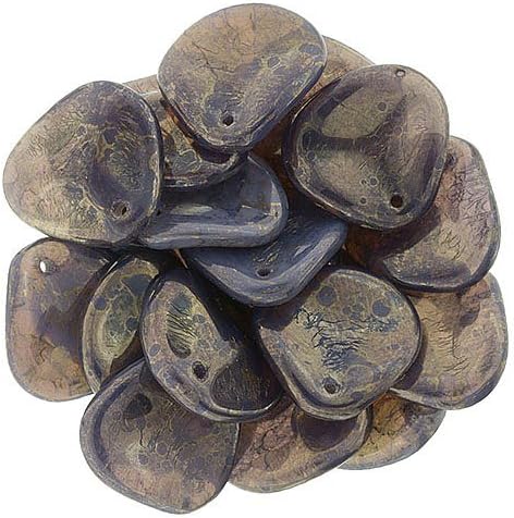 Milky Amethyst Moon Dust Rose Petals -14x13mm