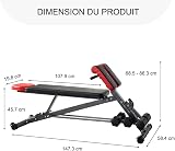 FF Finer Form Multi-Functional Gym Bench – Full Body Adjustable Weight Bench view 7