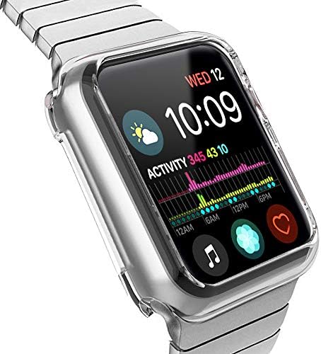 HYKS Compatible with Apple Watch Series 4 Case 44mm, Clear Soft Bumper Case Replacement for iWatch Cover