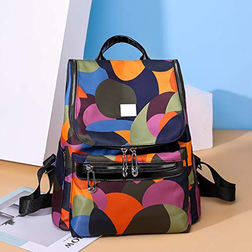 Excursion Sports Zipper Backpack for Women, Girls Anti-Theft Oxford Waterproof Student Shoulder Bag, Lightweight Street Travel Camping Satchel Schoolbag Daypacks - Thumbnail 2