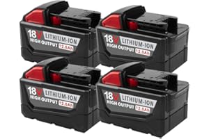 12.0Ah Replacement for Milwaukee M18 Battery 48-11-1890 48-11-1880 48-11-1860 48-11-1852, M18 Battery Compatible with All Mil