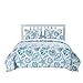 Barefoot Bungalow - GL-1709GMSK Cruz Coastal Quilt Set, 3-Piece King/Cal King, White