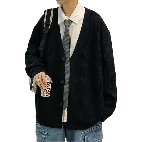 Leif Nelson Giacca Cardigan Uomo Con Collo A Scialle – Maglia Fine Slim Fit – Colori Vari (S-XXL) - 3