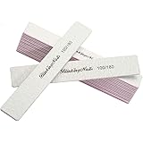 10 pcs Nail file Set 100/180 Grit Nail file and buffer,Double Sides Washable Block Disposable Nail Files Manicure Tool