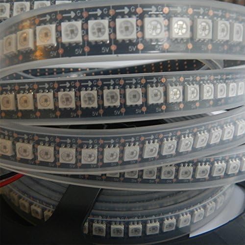 LEDTOP 5m 16.4ft APA102 Led Rope Strip Light Ribbon 144pixels/m Black PCB Individually Addressable Tube-waterproof Ip67 DC5V Replace of WS2801