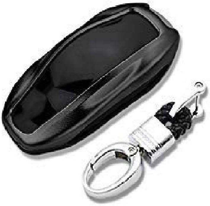 CoolKo Newest and Improved Premium Aluminum Metal Alloy Shell Holder Case for Tesla Model S & 3 Car Key Fob [1 Piece - Black]