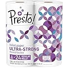 Amazon Brand - Presto! Ultra-Strong Toilet Paper, 308-Sheet Mega Roll, 6 Count