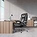 High Back Executive Thick Padding Headrest and Armrest Home Office Chair with Tilt Function, Black, Large
