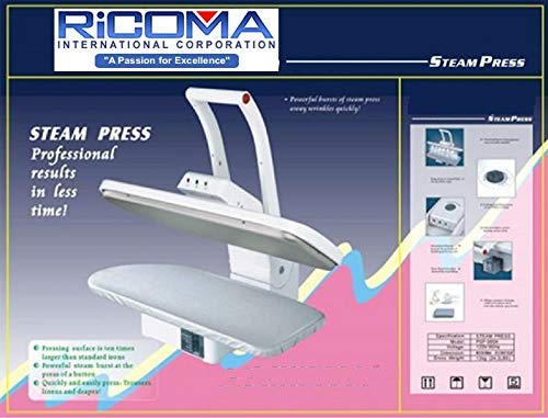 Steam Ironing Press Ricoma 22"x11" 1350W with Metal Stand 32 in High Combo
