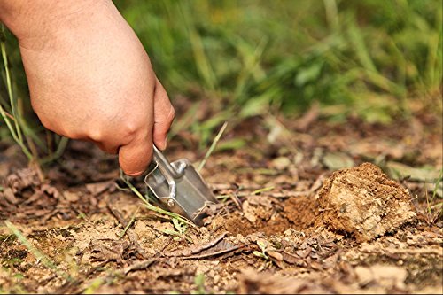 JMAF Stainless Steel Folding Trowel Great for Light Gardening and Camping, Comes in a Holster