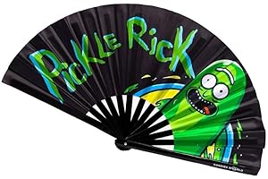 KANDIES WORLD INC Kandies World UV Reactive Custom Festival Folding Hand Fan - Unique Designs, Made of Bamboo, Clacking Sound, Lightweight - Perfect Rave and Festival Accessory!