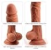 Realistic Dildo with 360° Rotation 8 Powerful Vibrations, PALOQUETH Vibrating Dildo for Women with 30ft Remote Control,7.8 Inch Ø 1.4 Strong Suction Cup,IPX 7 Waterproof