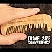 Travel Hair Comb - Travel Size Comb with Fine and Medium Tooth for Mustache, Beard and Hair With Pocket Carrying Case - Anti-Static and Tangle-free.