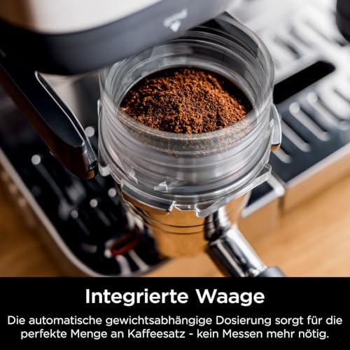 Luxe Essential 2-in-1-Kaffeemaschine mit Mahlwerk und Aufschäumer