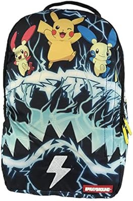 Amazon Co Jp スプレイグラウンド ピカチュー ポケモン リュック 水色 ライトブルー かみなり 雷 ネオンシャーク マンガ アニメ Sprayground Pokemon Shark Bp142 ワンサイズ 調節可 シューズ バッグ
