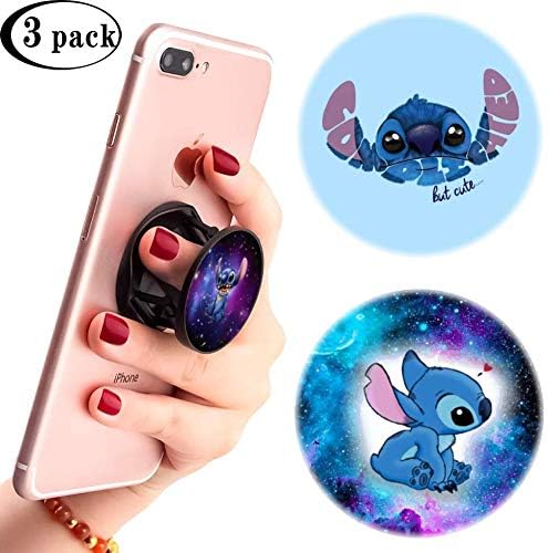 3 Pack/Multifunction Cell Phone Stand Holder and Grip Purple Galaxy Foldable Phone Kickstand Mount Compatible for Smartphones