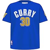 Pro Standard Big Boys NBA Golden State Warriors Stephen Curry #30 Classic Player Short Sleeve Taping Tee Royal Blue M