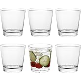 BTGLLAS 9oz Lowball Glasses, 6pc Short Glass Tumbler - Lead-Free Crystal Drinking Glasses for Water, Mojito, Tom Collins - Premium Bar Glassware & Cocktail Glass Set (6, Small)