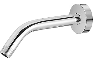 Eolax 8 Inch Shower Arm and Flange, Made of Stainless Steel, Wall-Mounted For Fixed Shower Head and Handheld Showerhead Mounts (8" Chrome)