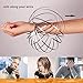Acomon Flow Ring 2 Pack Magic Flow Ring Kinetic Spring Toy 3D Interactive Sculpture Spinner Toy Gifts for Kids Boys Girls (Silver+Rainbow)
