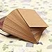 100 Pcs 8.7cm x 5.2cm DIY Brown Double-Sided Blank Kraft Paper Word Message Card Gift Name Card Cardboard