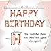 Rose Gold Happy Birthday Party Decorations | Banner Letter Balloons + 10pcs 18