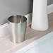 mDesign Modern Round Metal Small Trash Can Wastebasket, Garbage Container Bin for Bathrooms, Kitchens, Home Offices - Durable Stainless Steel Construction with a Polished Finish