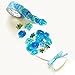 Bande Masking Tape Flowers Stickers bundle of 1 Classic Roses Stickers Roll (BDA223) & 1 Classic Blue Roses Stickers Roll (BDA229), with a Message Card, Pink&Blue Rose