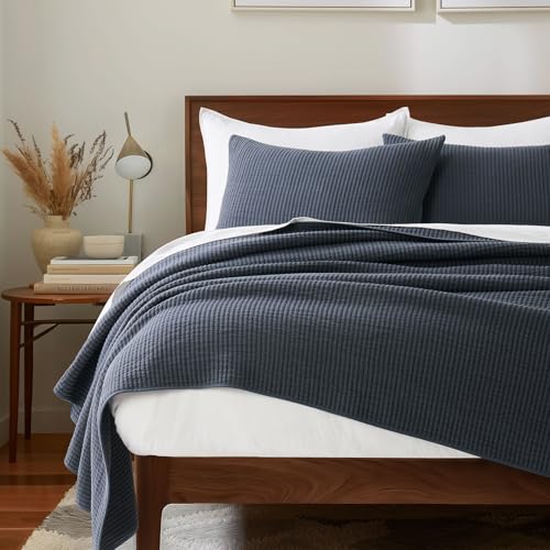 EVERGRACEHOME Cotton Ribbed Matelassé Coverlet Set