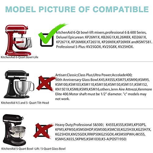 5.56 Quart Flex Edge Beater for Kitchenaid mixer attachments Compatible with Kitchenaid Bowl