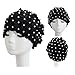Patty and Fashion Design Ladies Long Hair Flowers Swim Cap ,Pack of 1 (Black)