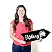 Big Dot of Happiness Black Wedding Parking Signs - Wedding Sign Arrow - Double Sided Directional Yard Signs - Set of 2 Parking Signs