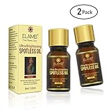 Ultra Brightening Spotless Oil, Rose Essential Oil, Natural Skin Whitening Treatment Serum, Against Dark Spots and Recover Skin's Natural Tone Texture 10ml (2pack) (ROSE)
