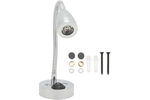 Acouto 12V LED Reading Light RV Dimmable Reading Lamp 360 Degree Swivel Flexible Goosneck Bedside Light for DC 12V to 24V Boa