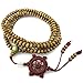 KONOV Mens Womens Wood Bracelet, 5mm Tibetan Beads Buddhist Prayer Mala Necklace, Brown