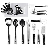 Yehua Kitchen Utensil Set 21 Stainless Steel and Nylon Cooking Utensils Set with Spatula - Nonstick Kitchen Gadgets Cookware Set - Best Kitchen Tools
