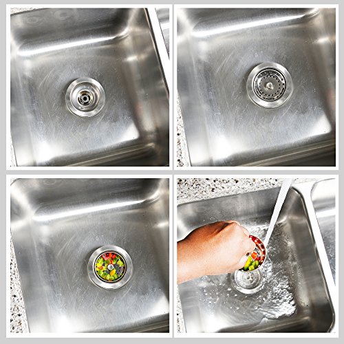 K&J Kitchen Sink Strainer Stopper Stainless Steel Spring Clip Kitchen