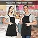 UNISI Cross Back Aprons for Women, Apron Artist Overall, Bulk Aprons Adult Apron, Work Apron, Black Aprons, Gifts for Grilfriend, Craft Cotton, Adjustable M to XXXL (Black)